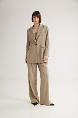 Ember Oversized Blazer Beige - 4Tailors