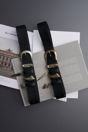 "Sensuous whisper" leather belt - Individual Art Leather