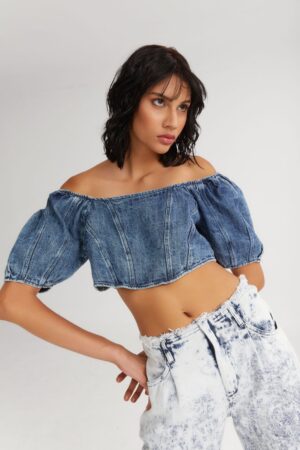 The Soft Serve Top Denim - 4Tailors