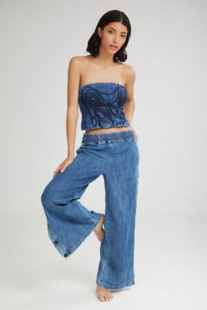 The Soft Serve Wide Pants Denim - 4Tailors