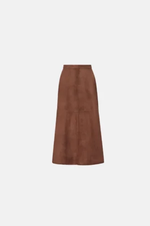 ALLAGI SUEDE MIDI SKIRT - Stefania Vaidani