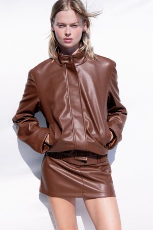 Kyklos Vegan Leather Bomber - STEFANIA VAIDANI