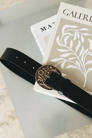 ''Wildflower'' Leather Belt - Individual Art Leather