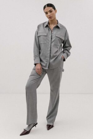 The Scorching Straight Leg Pants Grey - 4Tailors