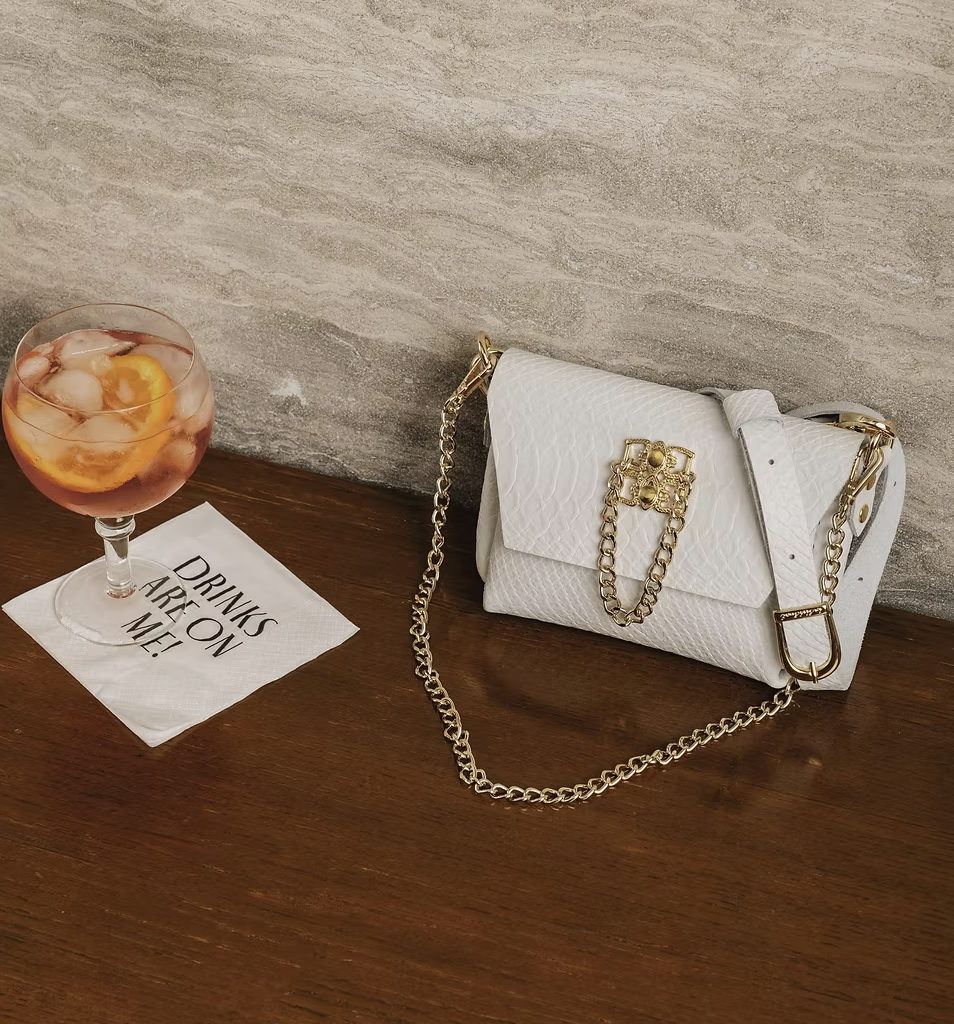 "Don't stop the dance" shoulder bag, off white - Individual Art - Image 2