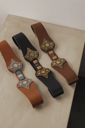 "Gypsy" leather belt - Individual Art Leather