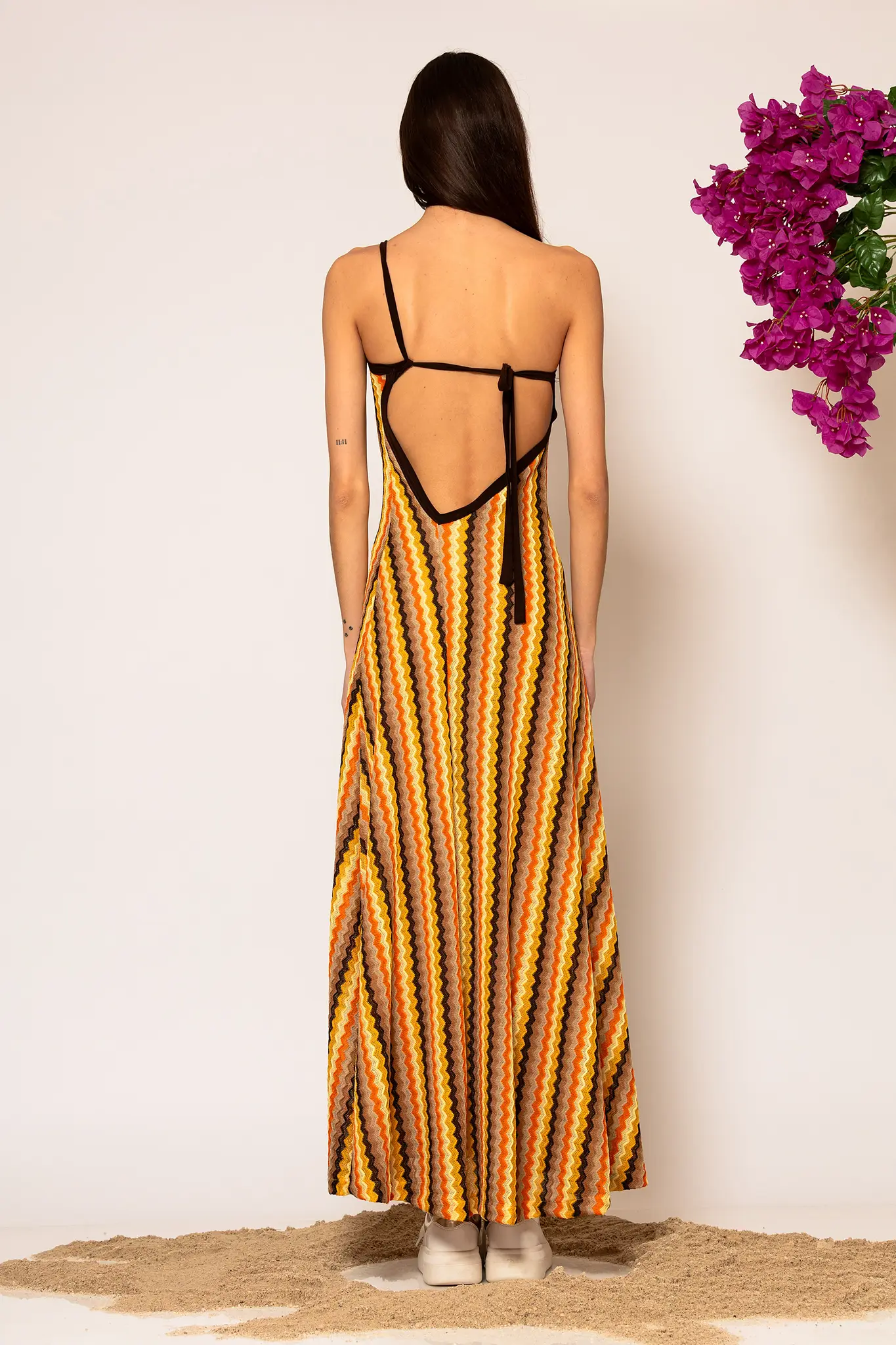 “Kechribari” One shoulder maxi dress - LESS SONDER FEELING - Image 2