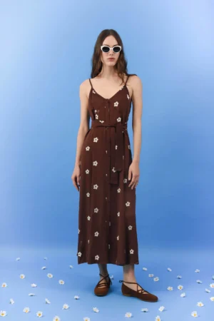 Daisy Dress Brown - ARPYES
