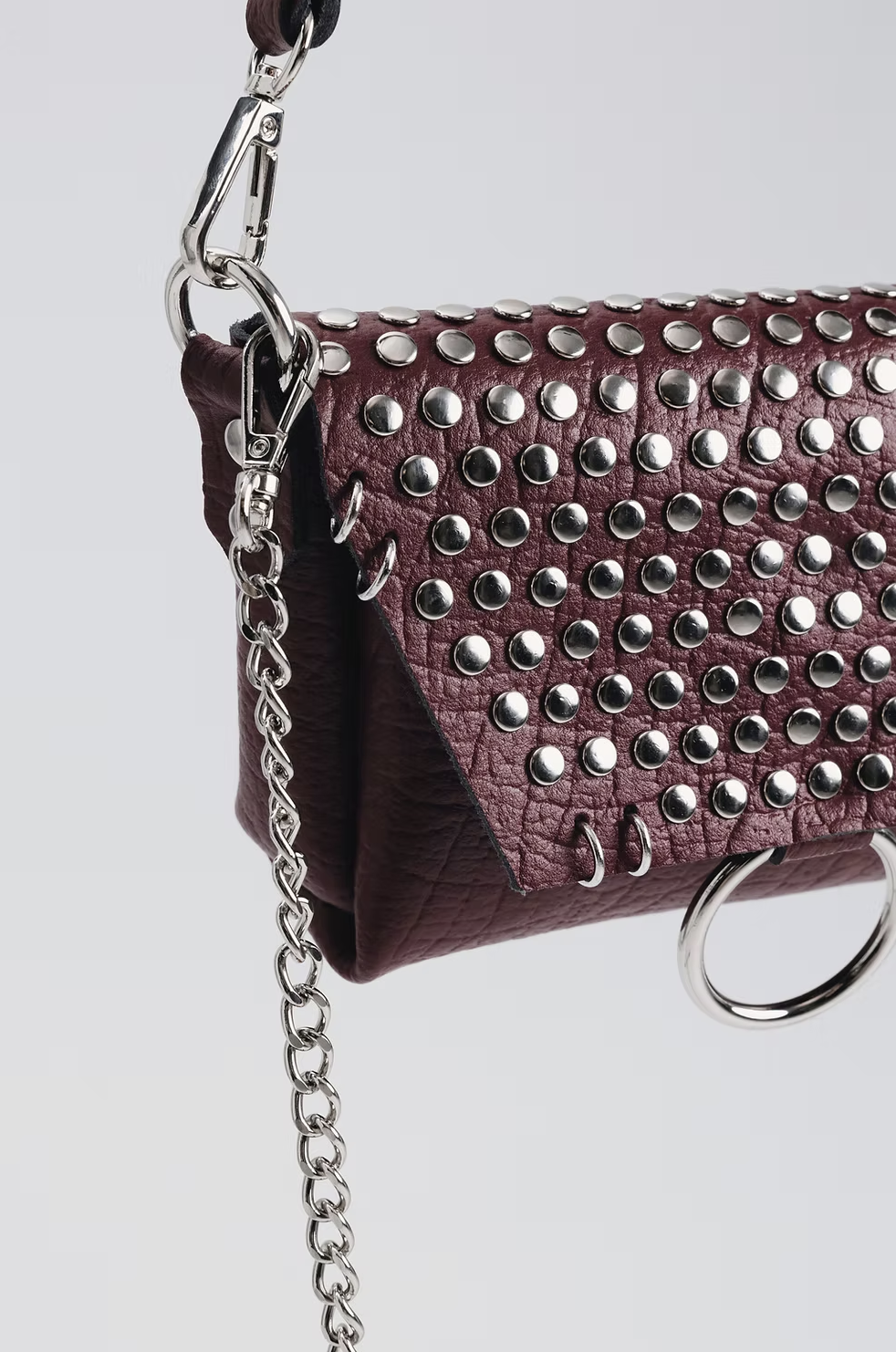 "Rosemary" shoulder bag, cherry - Individual Art Leather - Image 2