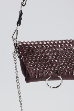 "Rosemary" shoulder bag, cherry - Individual Art Leather