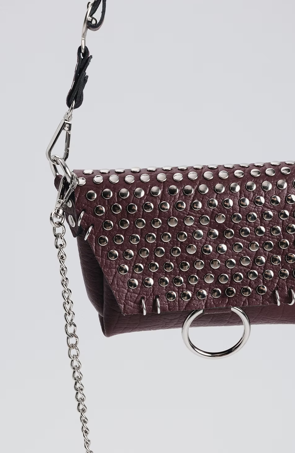 "Rosemary" shoulder bag, cherry - Individual Art Leather